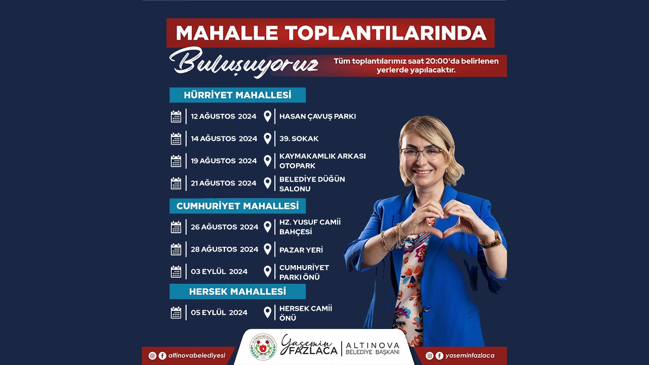 Yalova Altinova Belediye Baskan Mahalle Toplantilari