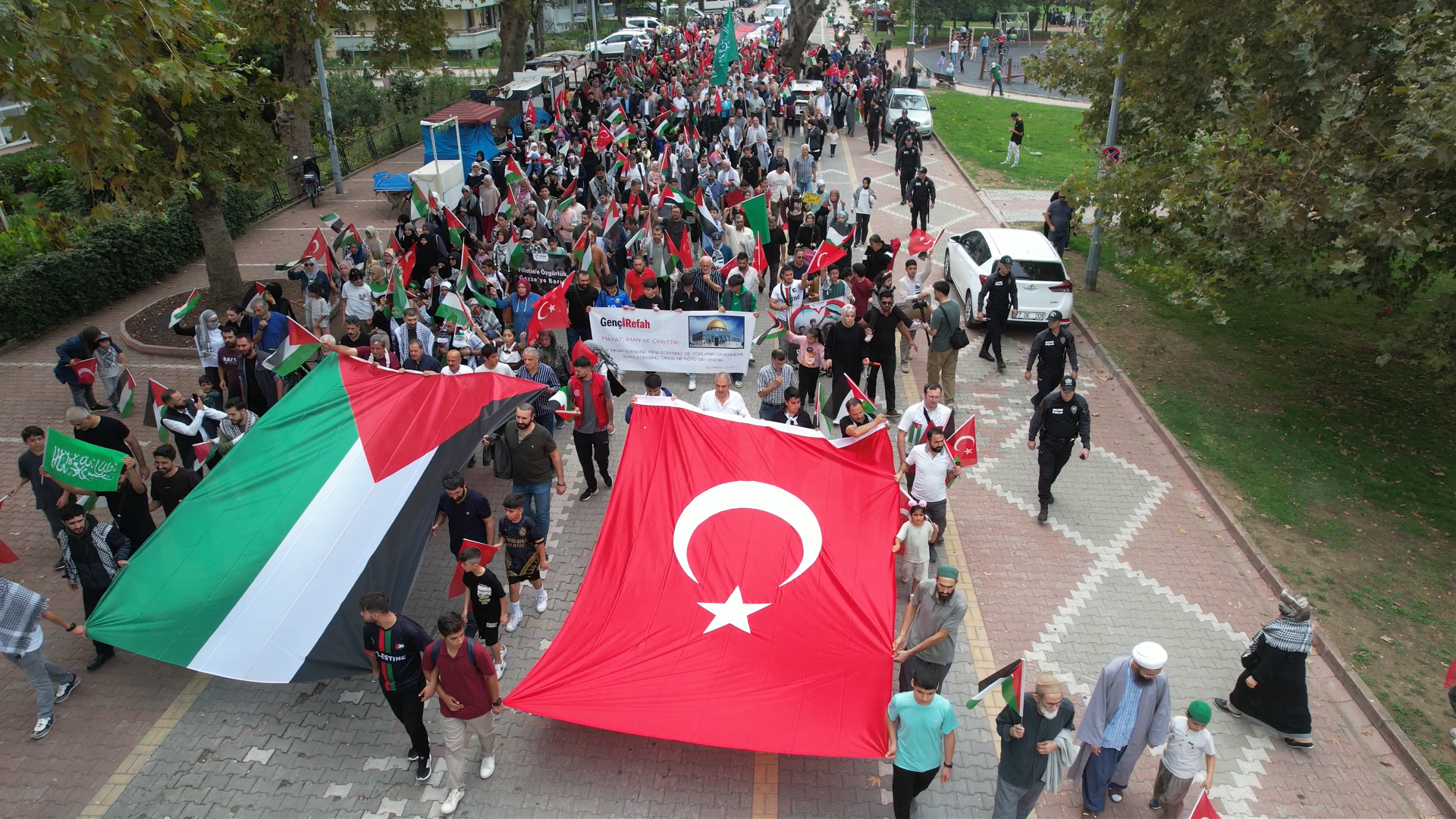 Yalova Gonulder Silvil Toplum Stk Filistin Gazze Israil Protesto Yuruyus (1)