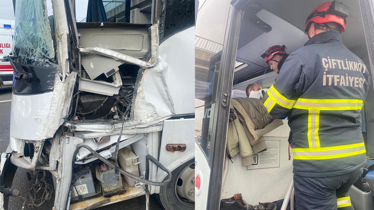 Yalova Midibus Servis Arac Viyaduk Trafik Kaza Yarali Hastane (2)