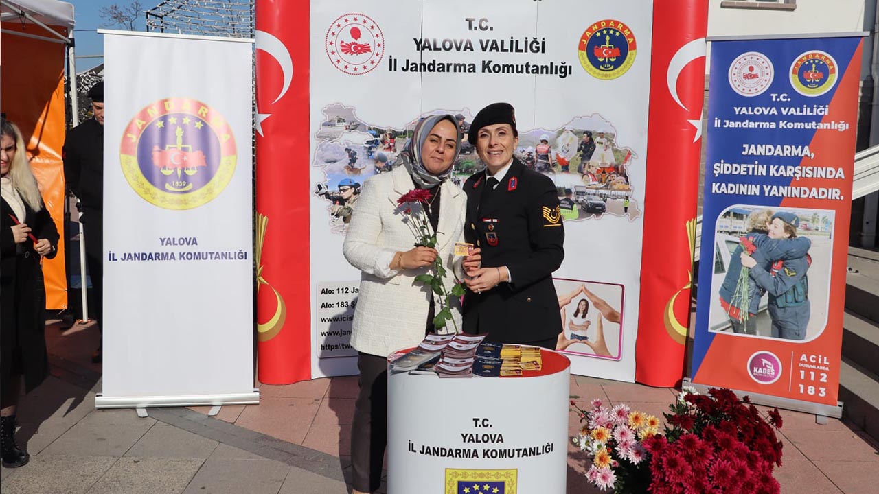 Yalova Jandarma Komutanligi Personel Kadina Siddet Uluslararasi Mucadele Gun Farkindalik (8)