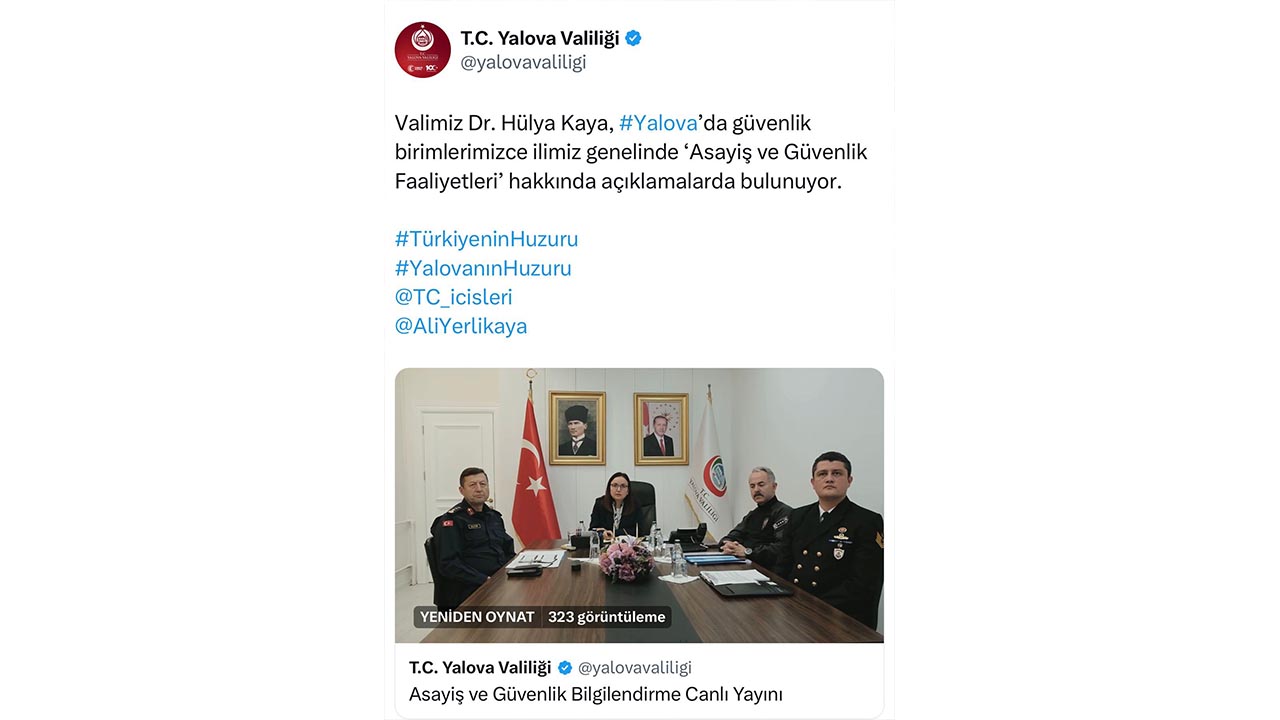 Yalova Valilik Denetim Olay Operasyon