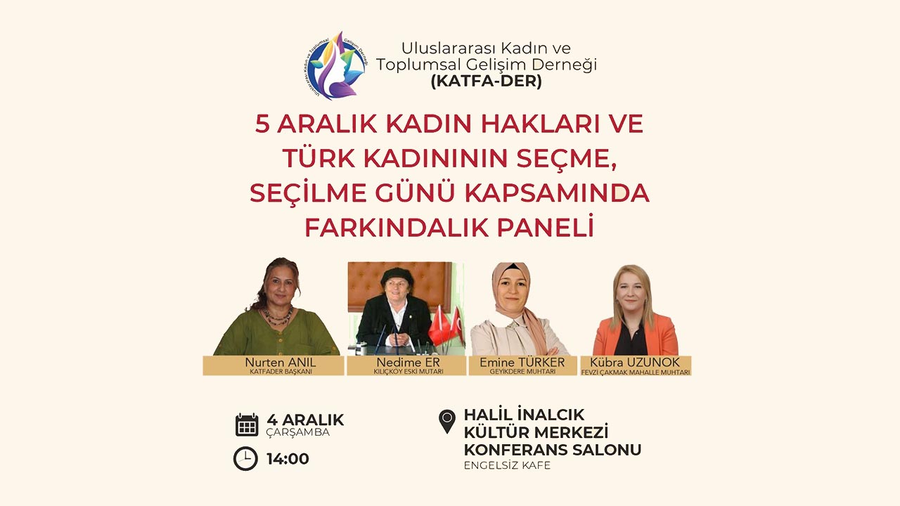 Yalova Katfa Der Turk Kadini Secme Secilme Hakki Kazanma Gun Panel