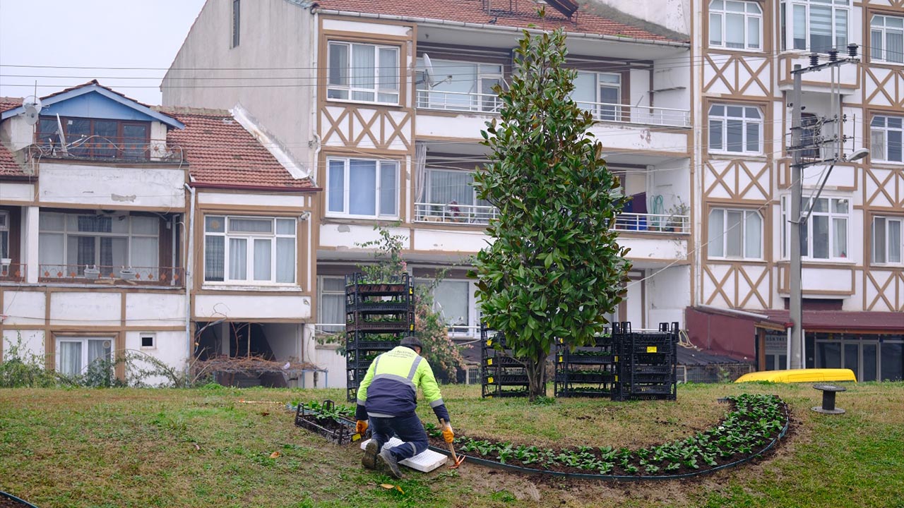 Yalova Belediye Park Bahce Ekipler Tonami Meydan Kemerkopru Cadde Peyzaj Calisma (3)