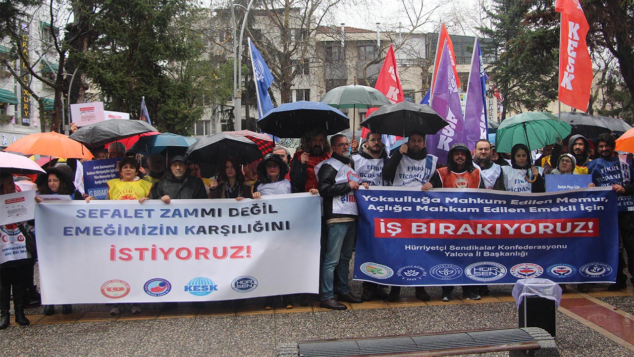 Yalova Sendikalar Memur Zam Oran Protesto Basin Aciklama Talep (1)