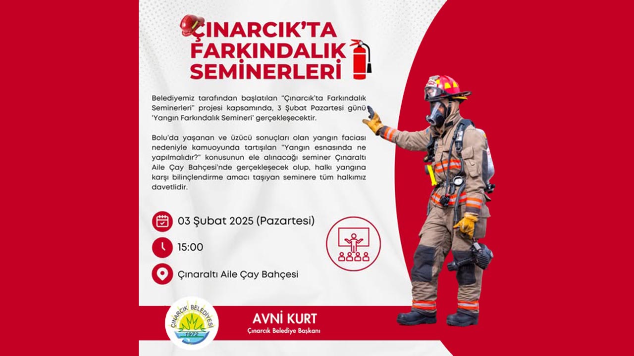 Yalova Cinarcik Belediye Sosyal Belediyecilik Farkindalik Seminer Yangin (1)