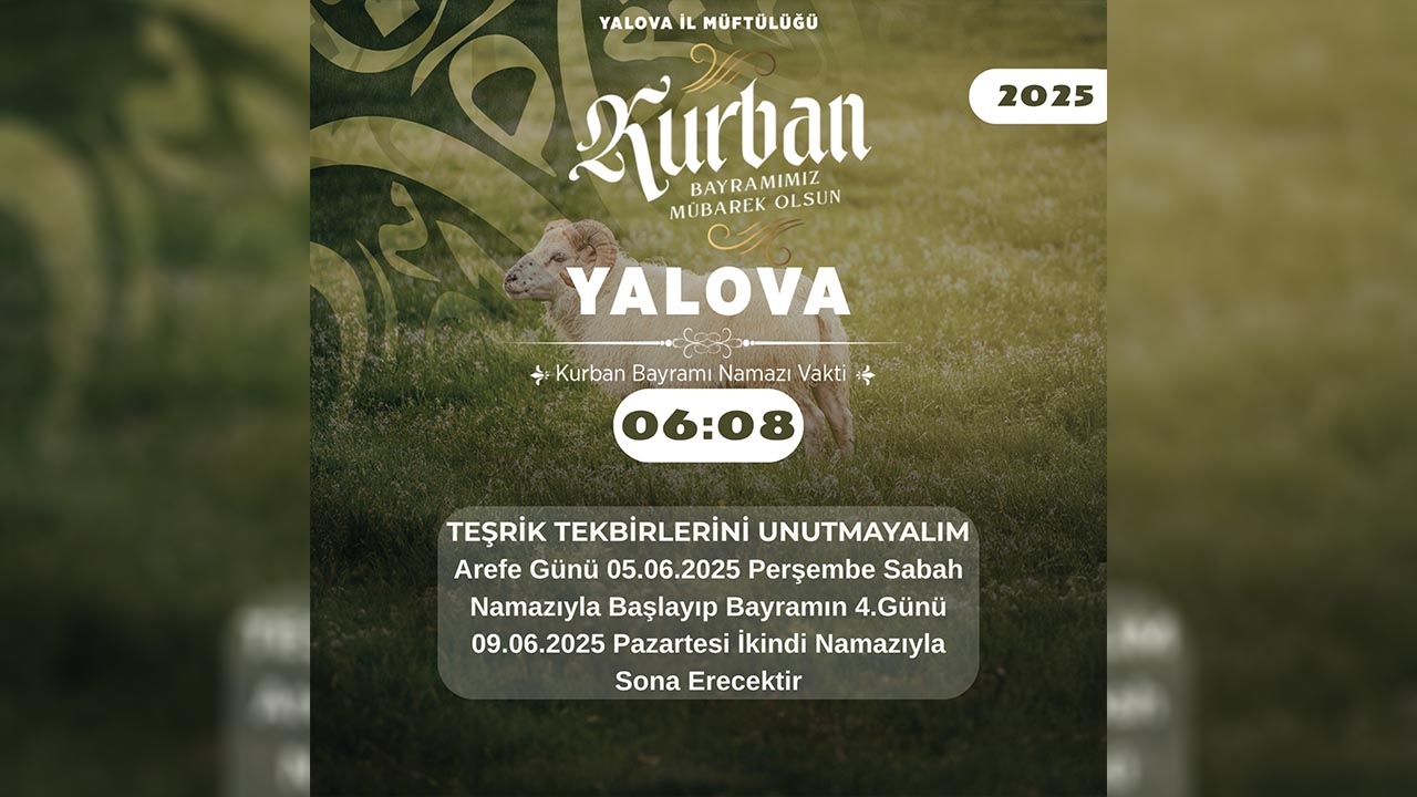Yalova Kurban Bayram Namaz Il Muftuluk Aciklama Haber (2)