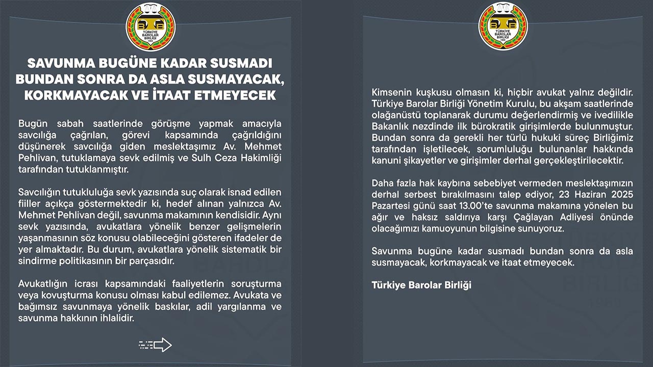 Yalova Turkiye Barolar Birliimamoglu Avukat Tutuklama Karar Tepki Aciklama (1)