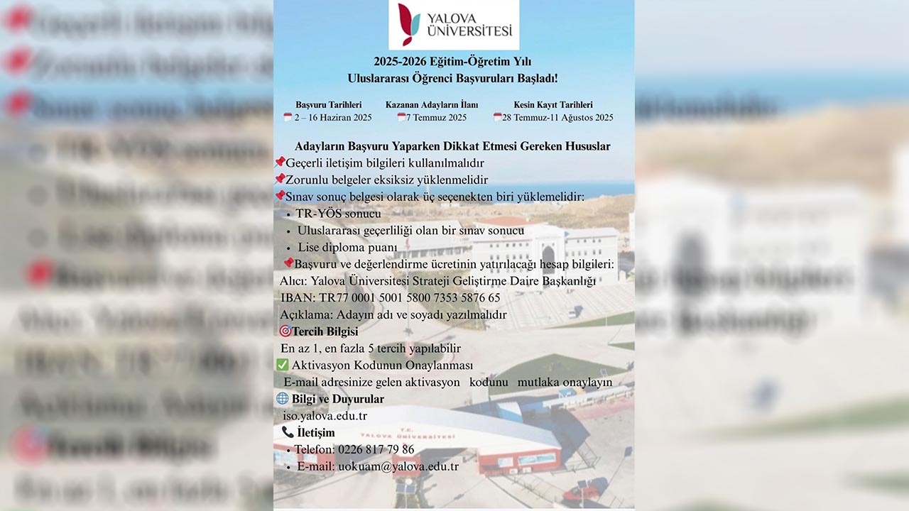 Yalova Universite Uluslararasi Ogrenci Basvuru Tarih (1)
