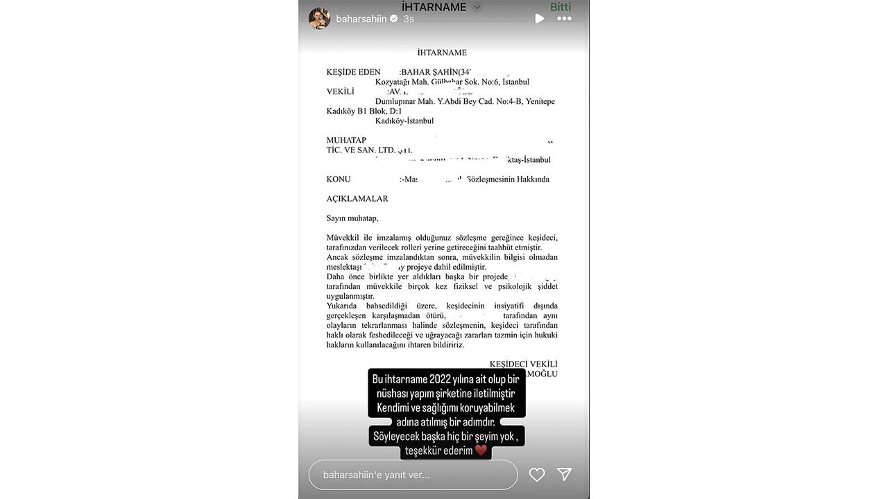 Bahar Şahin'in Zalim İstanbul Setinde Şiddete Uğradığı İddia (2)