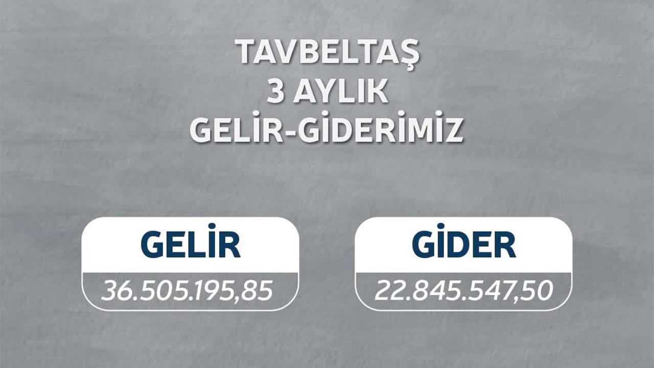 Yalova Tavsanli Belediye Baskan Gelir Gider Tablo