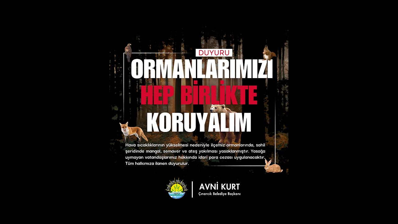 Yalova Cinarcik Belediye Orman Yangin Onlem Sahil Semaver Ates Yasak (2)