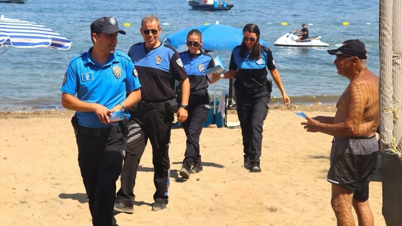 Yalova Il Emniyet Mudurluk Toplum Destekli Polisler Ciftlikkoy Dereagzi Plaj Vatandas Bogulma Uyari (3)