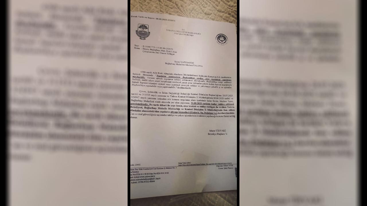 Yalova Baglarbasi Mahalle Kentsel Donusum Roman Vatandas Tepki Evler Tahliye Sure Haber Gazete (1)