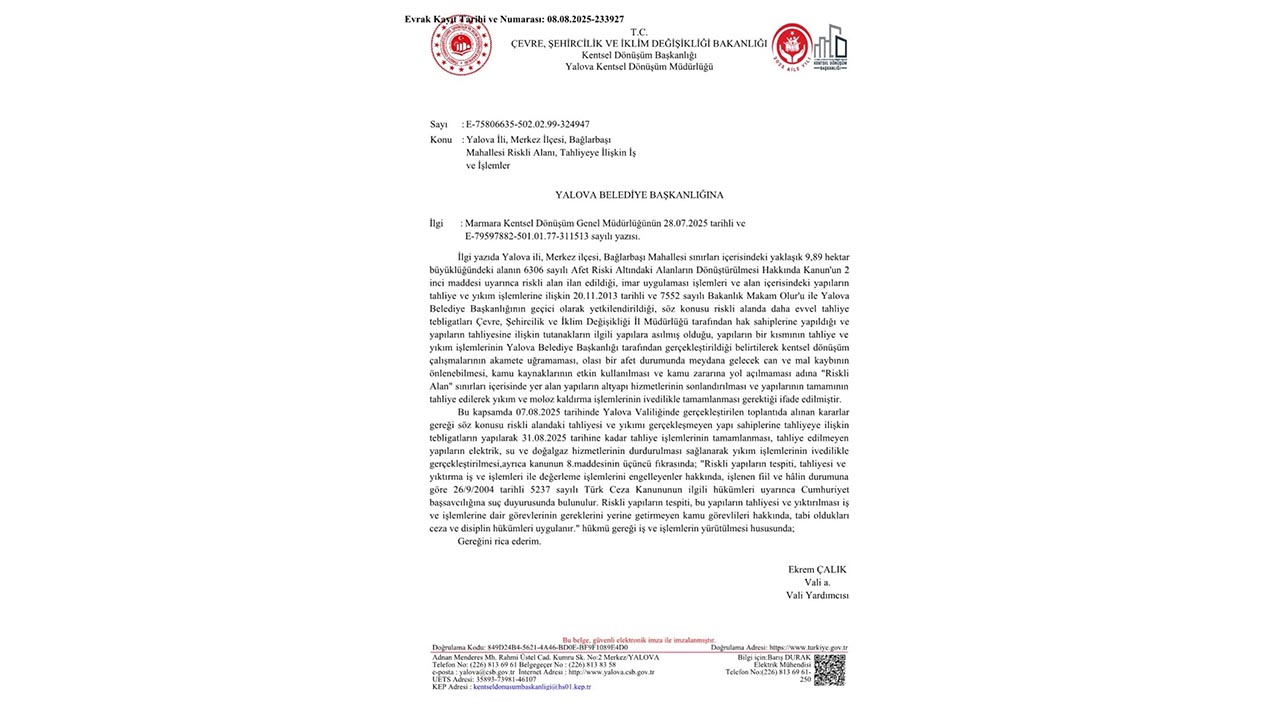 Yalova Baglarbasi Mahalle Kentsel Donusum Roman Vatandas Tepki Evler Tahliye Sure Haber Gazete (2)