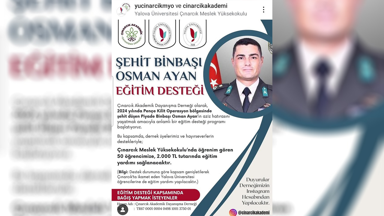Şehit Binbaşı Osman Ayan’ın Adı Burslarla Yaşayacak (2)