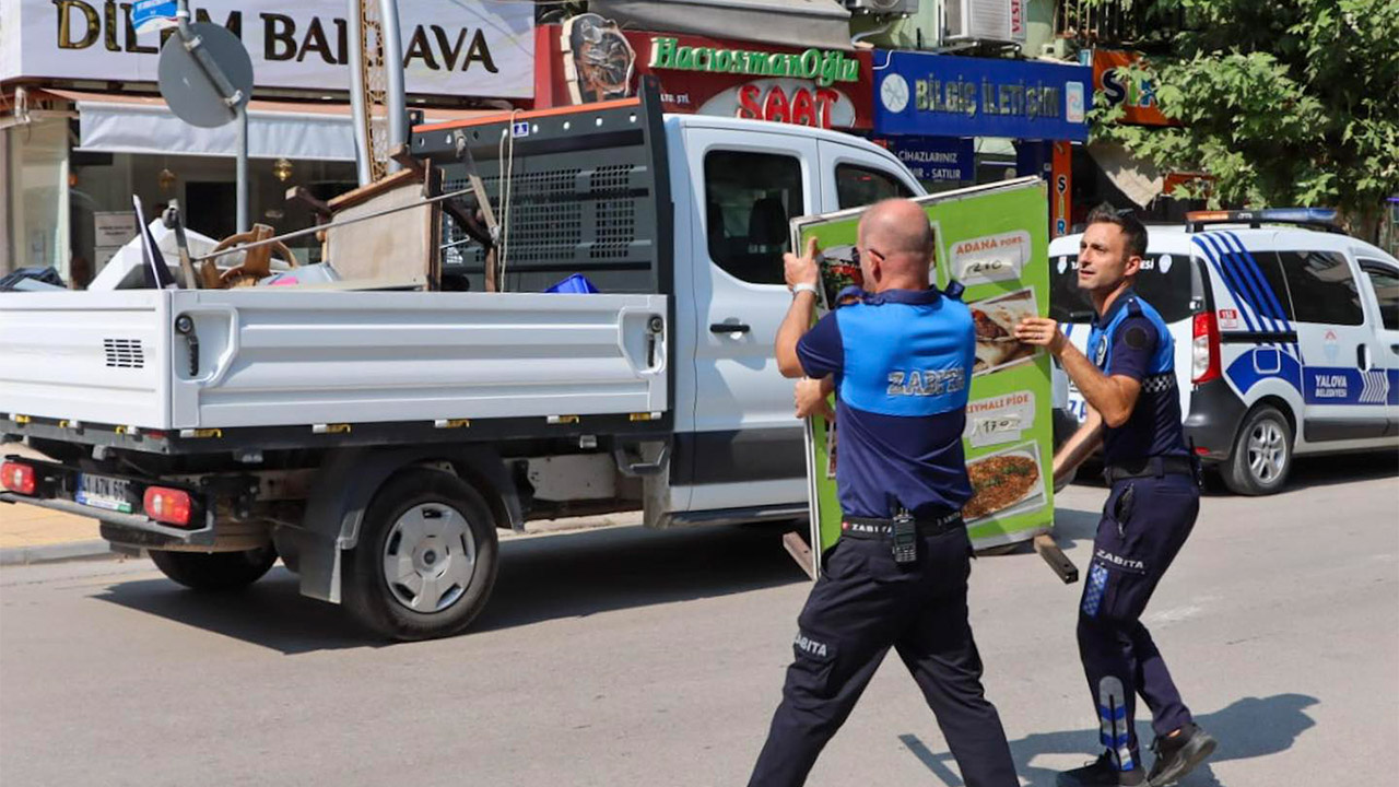 Yalova Belediyesi Zabita Yol Kaldirim Isgali Engel Mudahale (3)