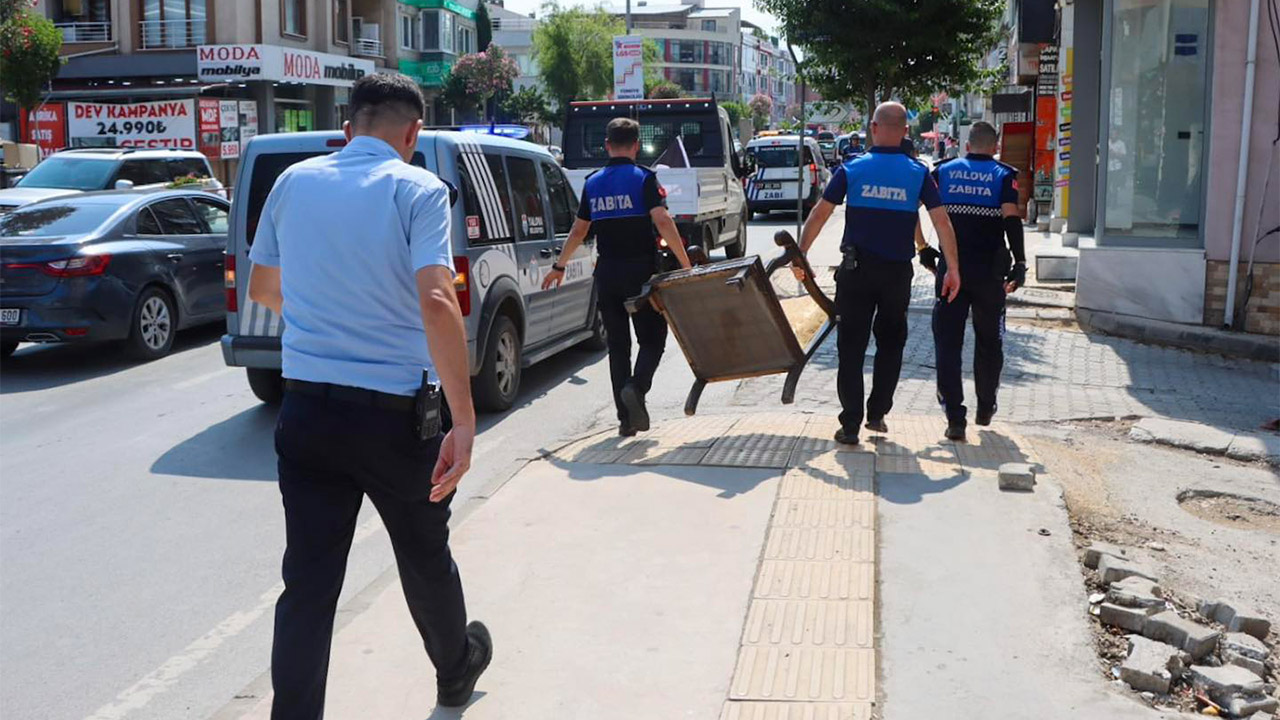Yalova Belediyesi Zabita Yol Kaldirim Isgali Engel Mudahale (4)
