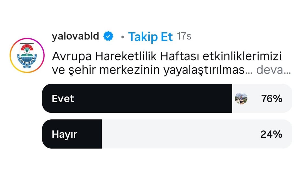 Yalova Belediye Instagram Hesap Yayalastirma Uygulama Anket (1)