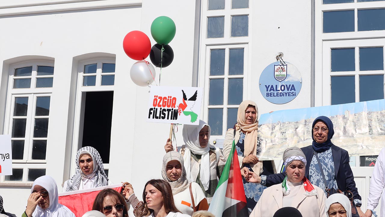 Kadınlar Yalova’da Gazze İçin El Ele Verdi (5)