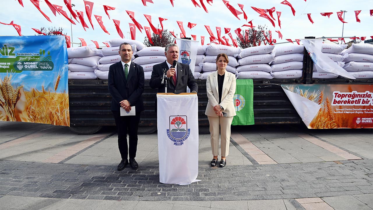 Yalova Beledi̇yesi̇'nden Yerel Üreti̇ci̇lere 14 Ton Buğday Tohumu Destek (1)