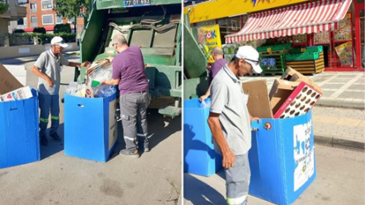 Yalova Ciftlikkoy Sifir Atik Toplama Araci Geri Donusum Atik Topluyor (2)