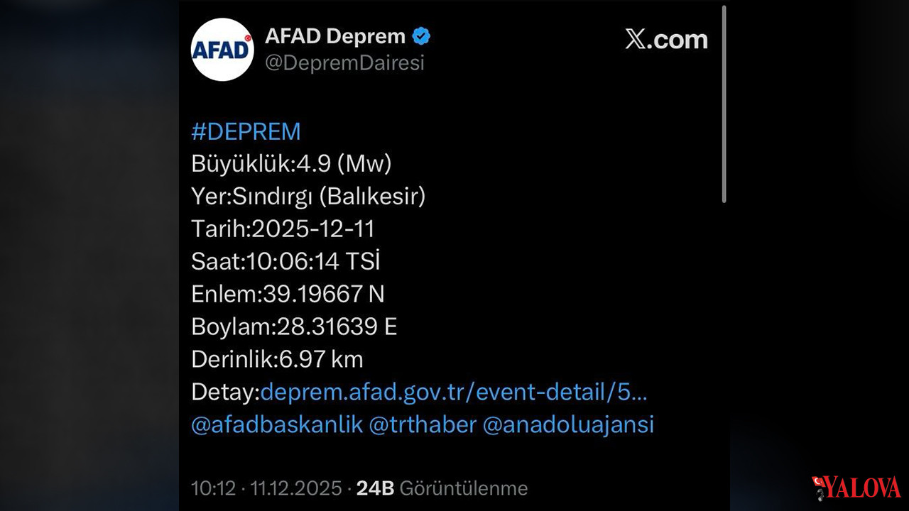 4.9’Luk Deprem Yalova’da Hissedildi (2)