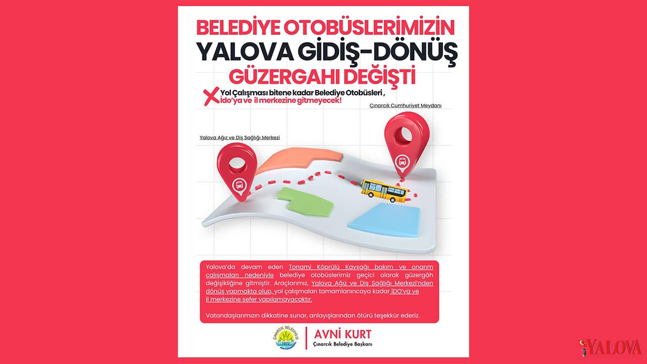 Çınarcık’ta Otobüs Güzergâhları Değişti (1)