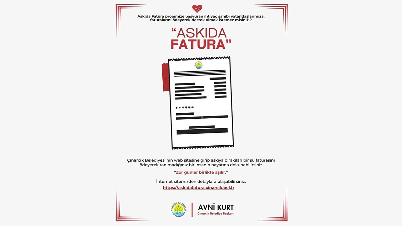 Çınarcık’ta Askıdaki Su Faturaları Umut Oluyor