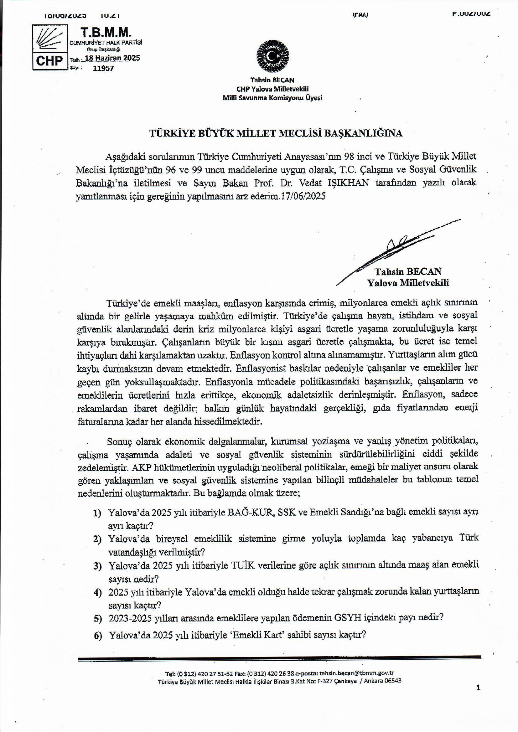 Yalova Chp Vekil Tbmm Emekliler Nobet Iktidar Sert Elestiri (3)