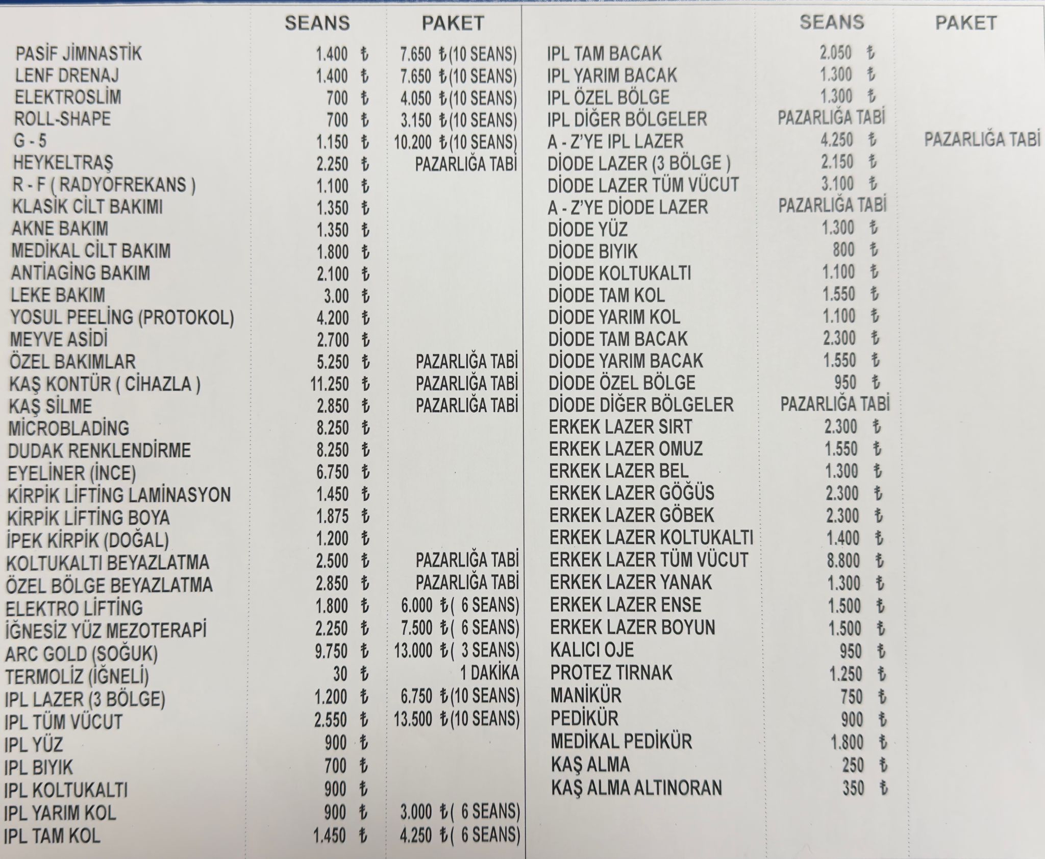 Yalova Guzellik Salon Kuafor Berber 2026 Yeni Fiyat Tarife (1)