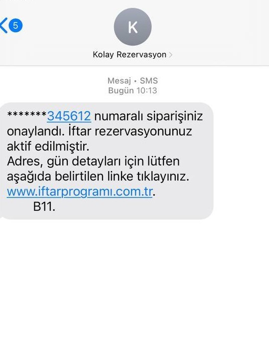 İftar Vaktinde Yeni Tuzak “Rezervasyon” Dolandırıcılığı (2)