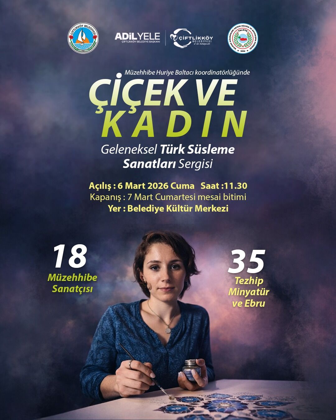 Çiftlikköy’de Dünya Kadınlar Günü’ne Özel ‘Çiçek Ve Kadın’ Sergisi