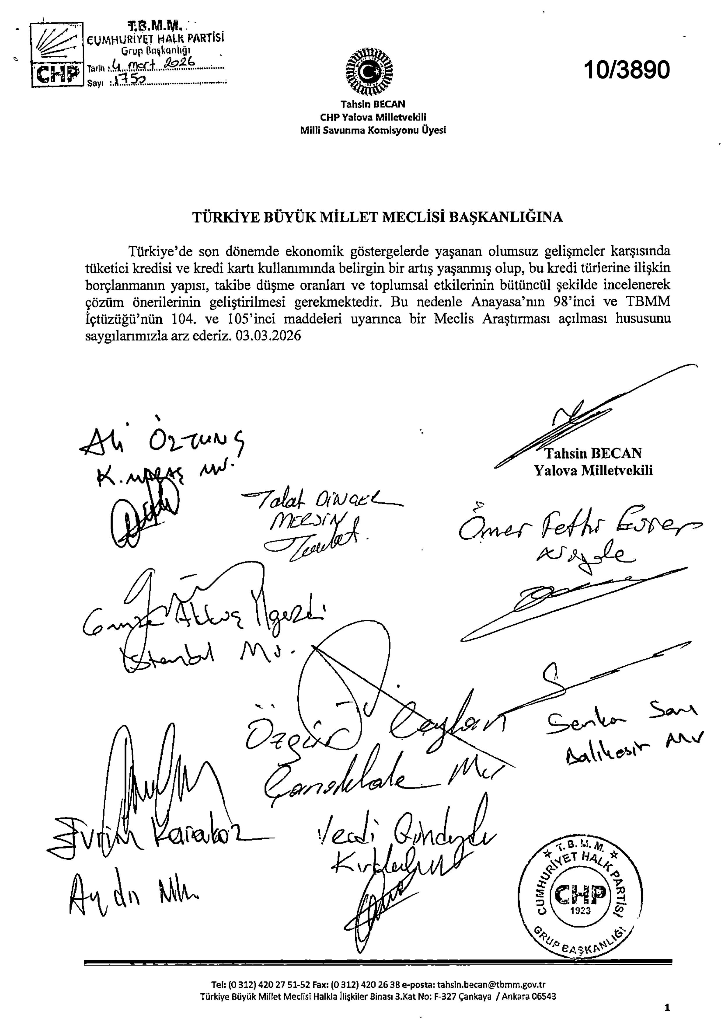 Yalova Chp Vekil Kredi Kart Borc Yuku Vatandas Artis Aciklama 1