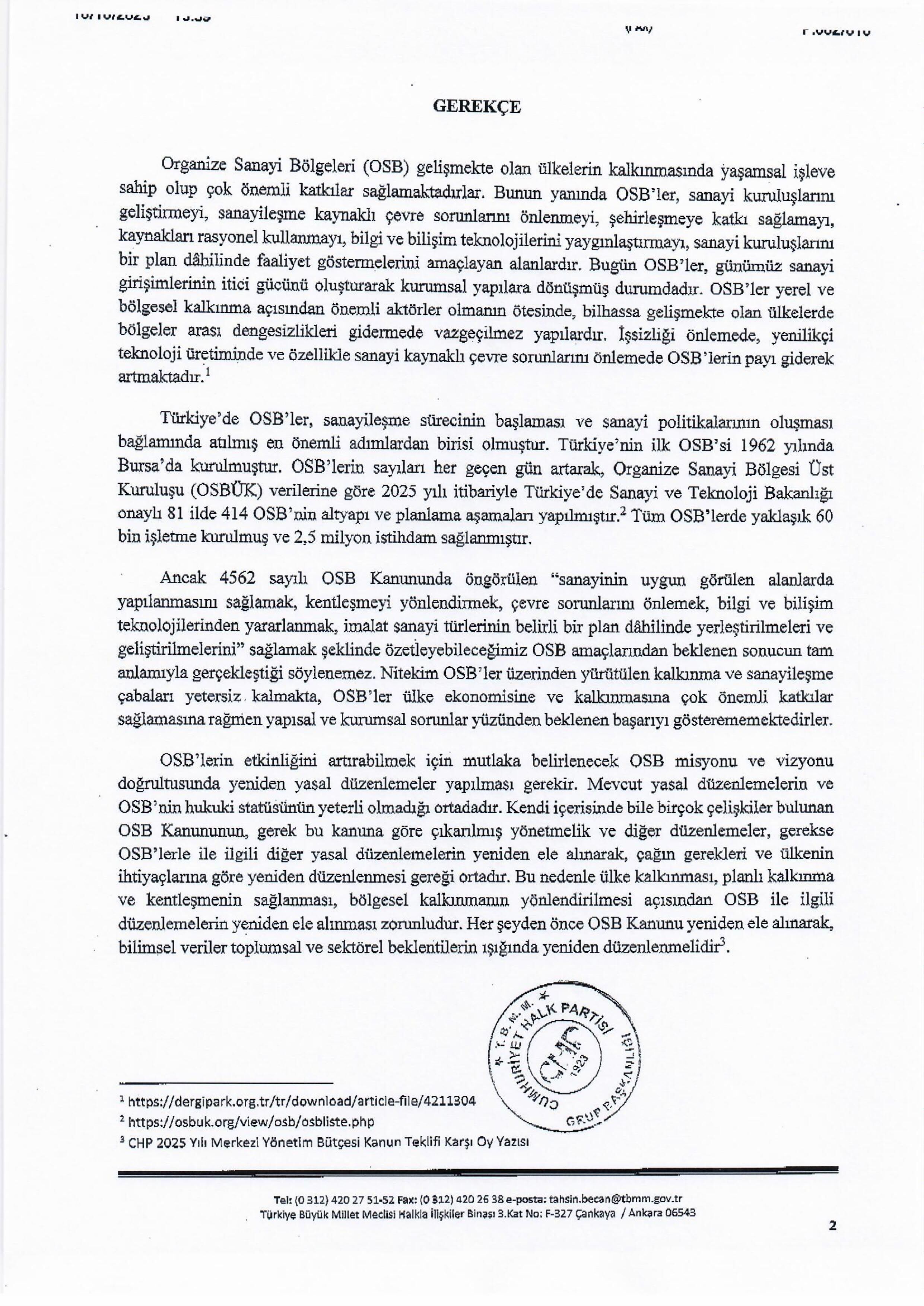 Yalova Chp Vekil Tbmm Organize Sanayi Bolgesi Kacak Burokratik Problemler 2