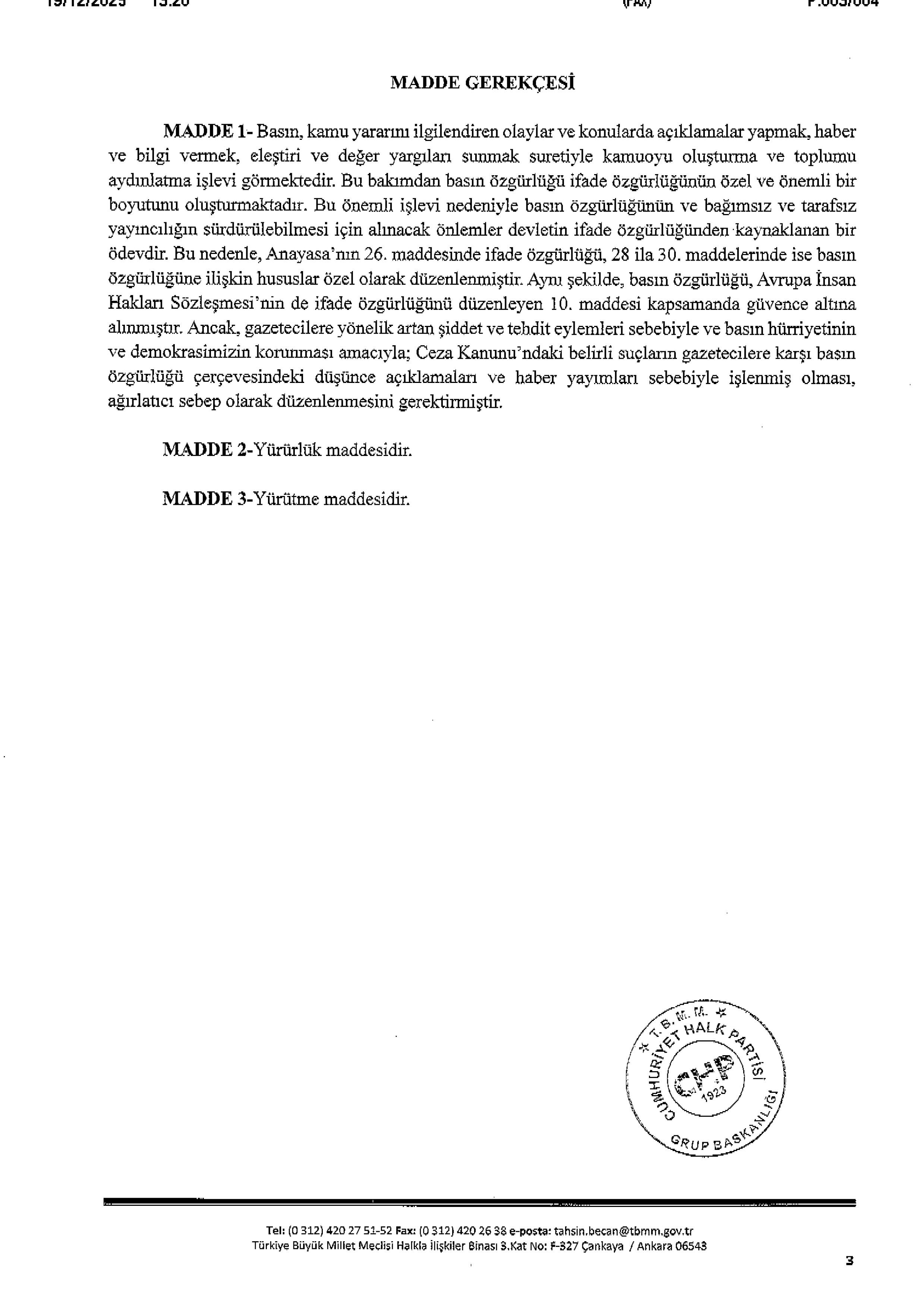 Yalova Chp Vekil Basin Mensuplari Siddet Tbmm Kanun Teklifi 3