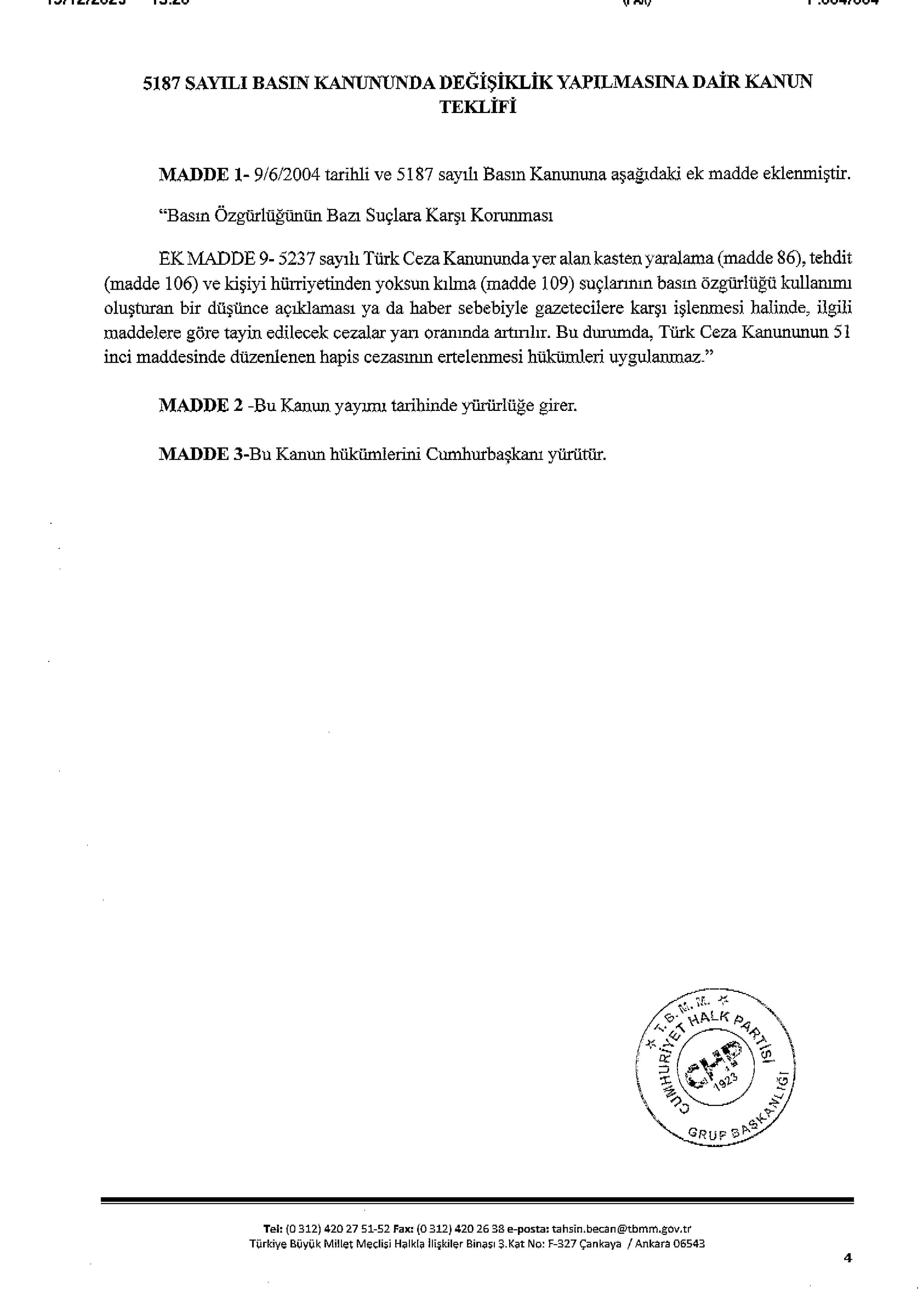 Yalova Chp Vekil Basin Mensuplari Siddet Tbmm Kanun Teklifi 4