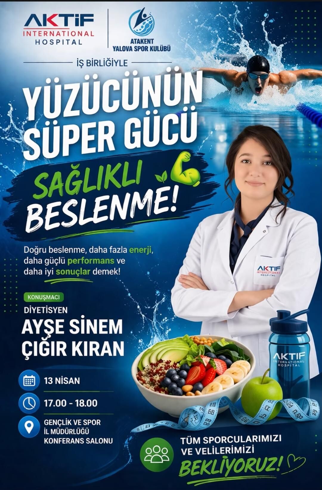 Yalova Ozel Aktif Hastane Yuzme Spor Kulup Beslenme Antrenman Bilim Egitim Cocuklar Sporcular Veliler(1)