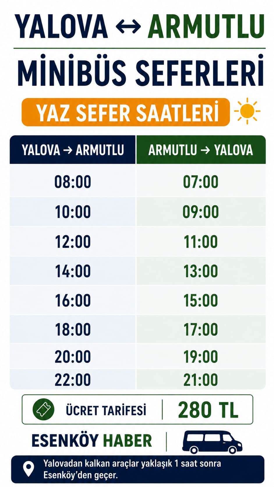 Esenköy’de Yaz Sezonu Ulaşım Tarifeleri Açıklandı (3)