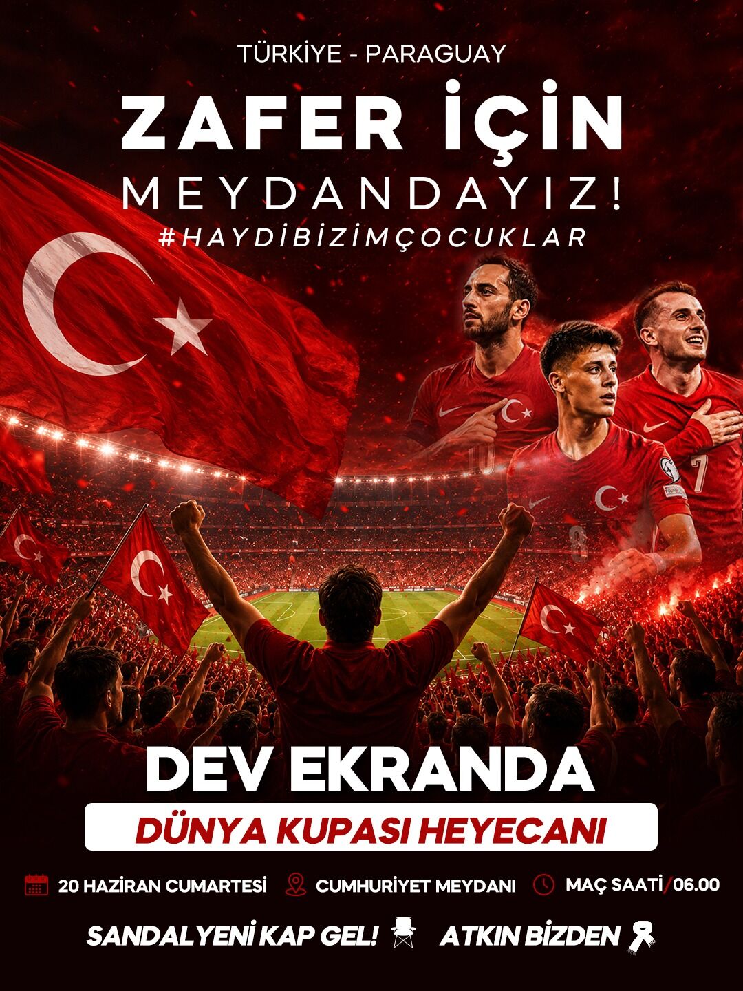 Yalova Belediyesi Turkiye Paraguay Dunya Kupasi Maci Ekran Dev Ekran-1