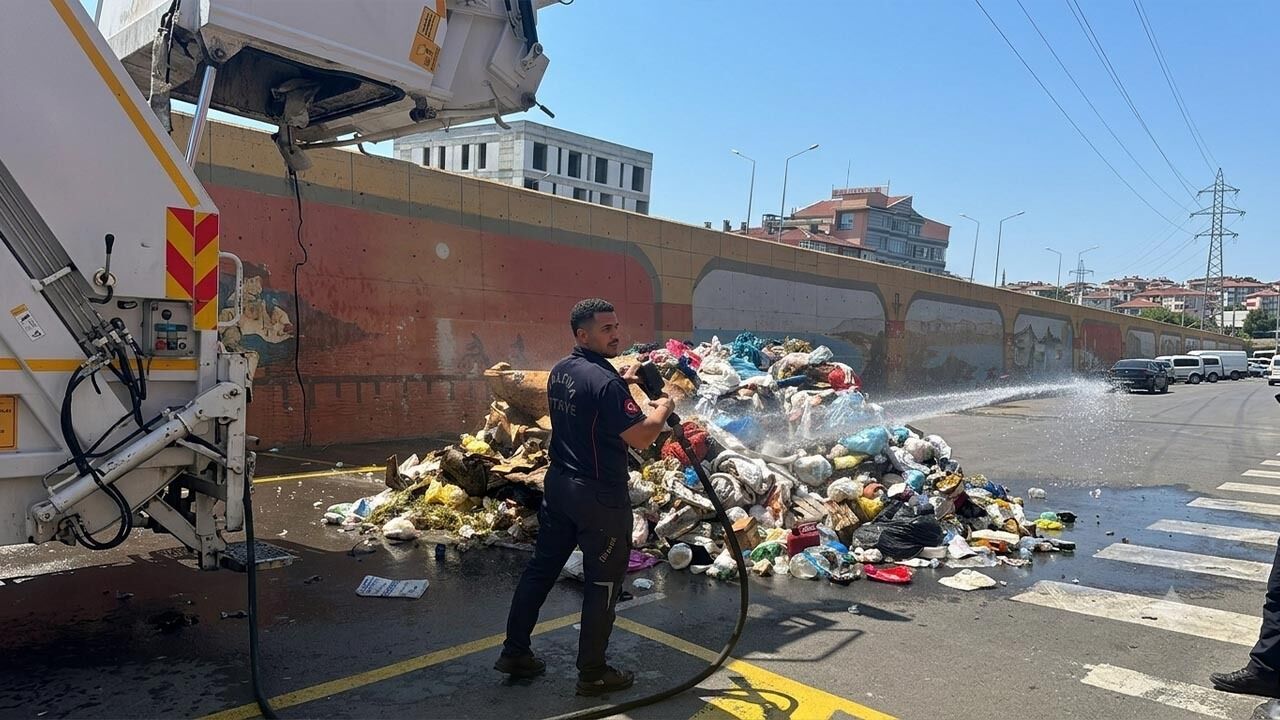 Yalova Cop Kamyonu Yangin Itfaiye Sondurme Haber (1)