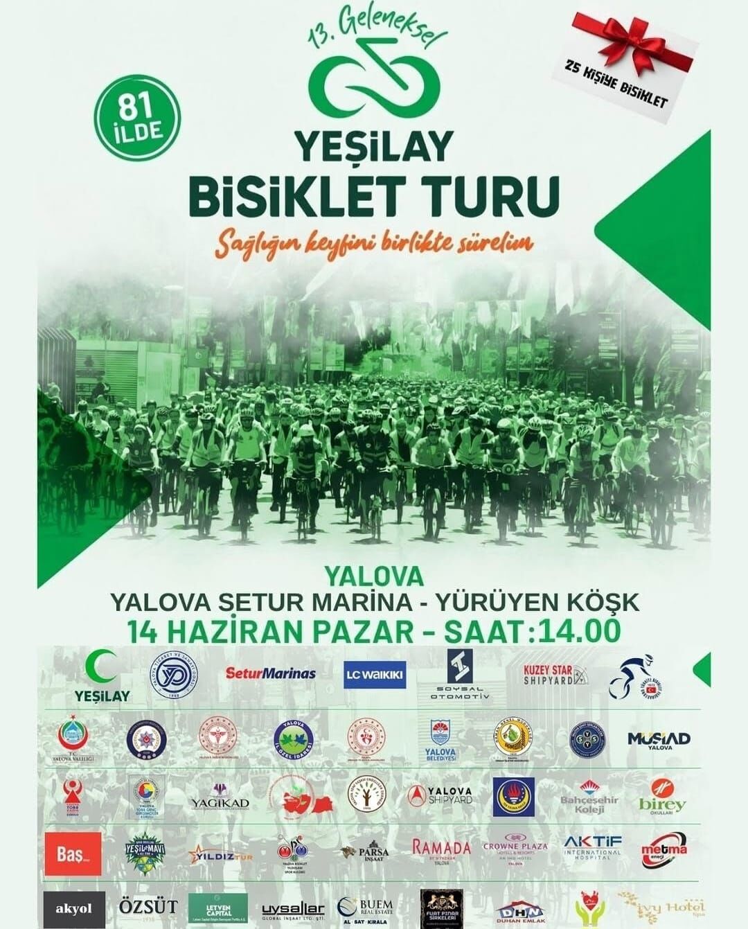 Yalova Yesilay Sube 81 Il Geleneksel Bisiklet Turu (1)