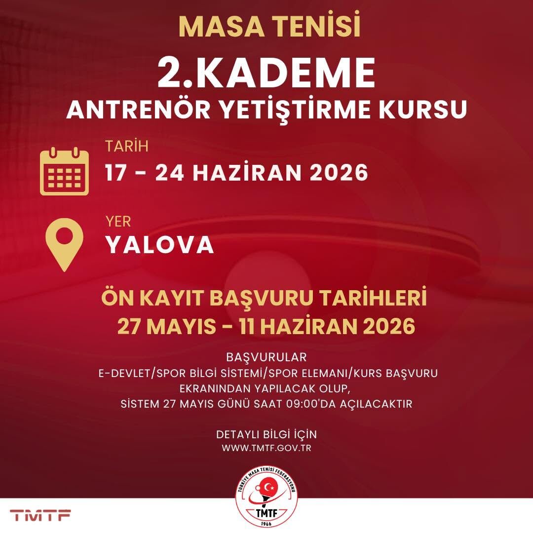 Yalova Turkiye Masa Tenisi Federasyonu Tmtf Antrnor Yetistirme Kursu (1)