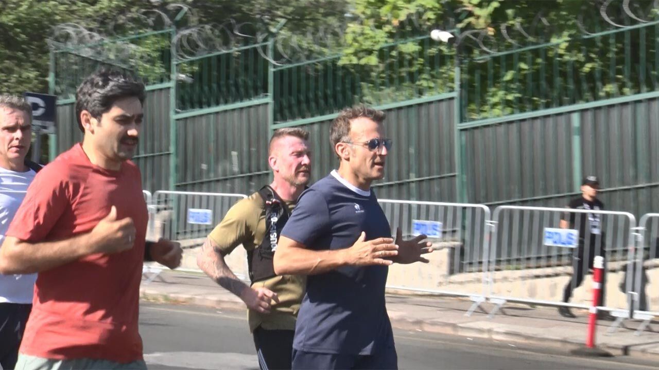 Fransa Cumhurbaşkanı Macron, Ankara'da Sabah Koşusu Yaptı (2)
