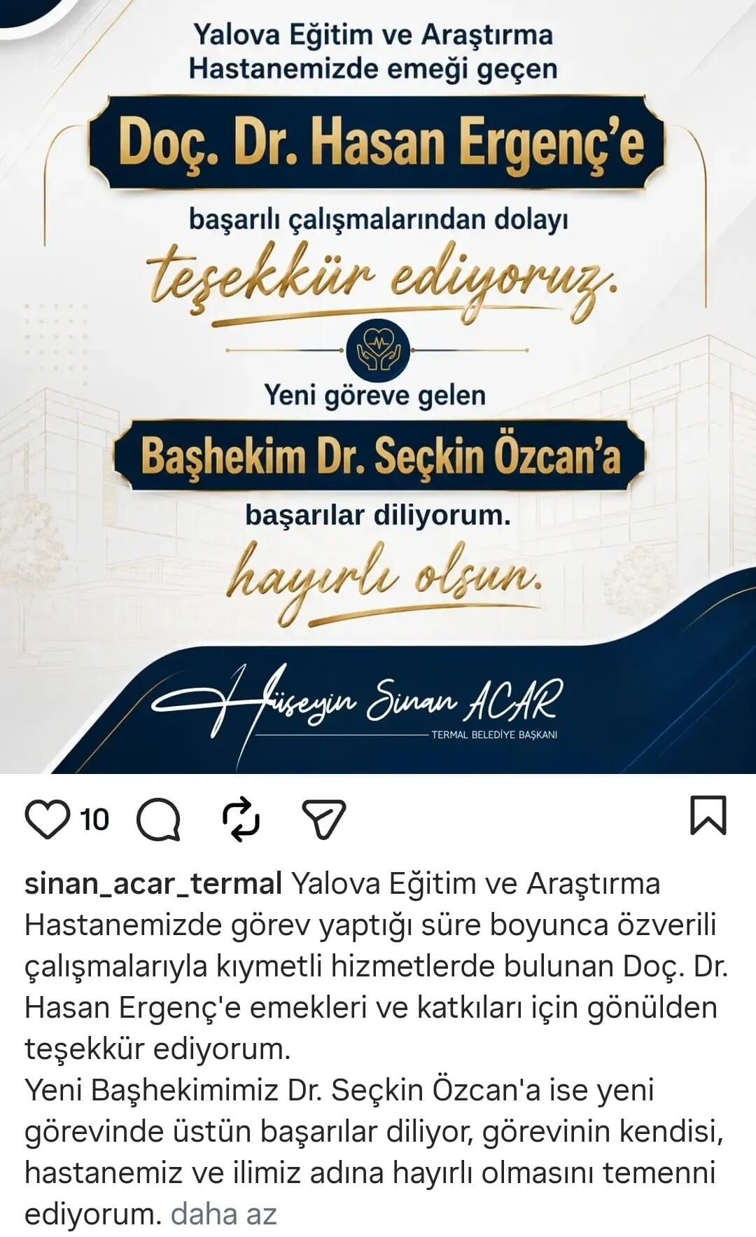Yalova Egitim Arastirma Hastane Yeni Bashekim Belli Oluyor (1)
