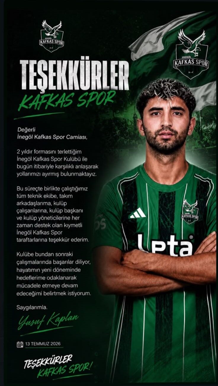 Yusuf Kaplan, İnegöl Kafkasspor’a Veda Etti (1)