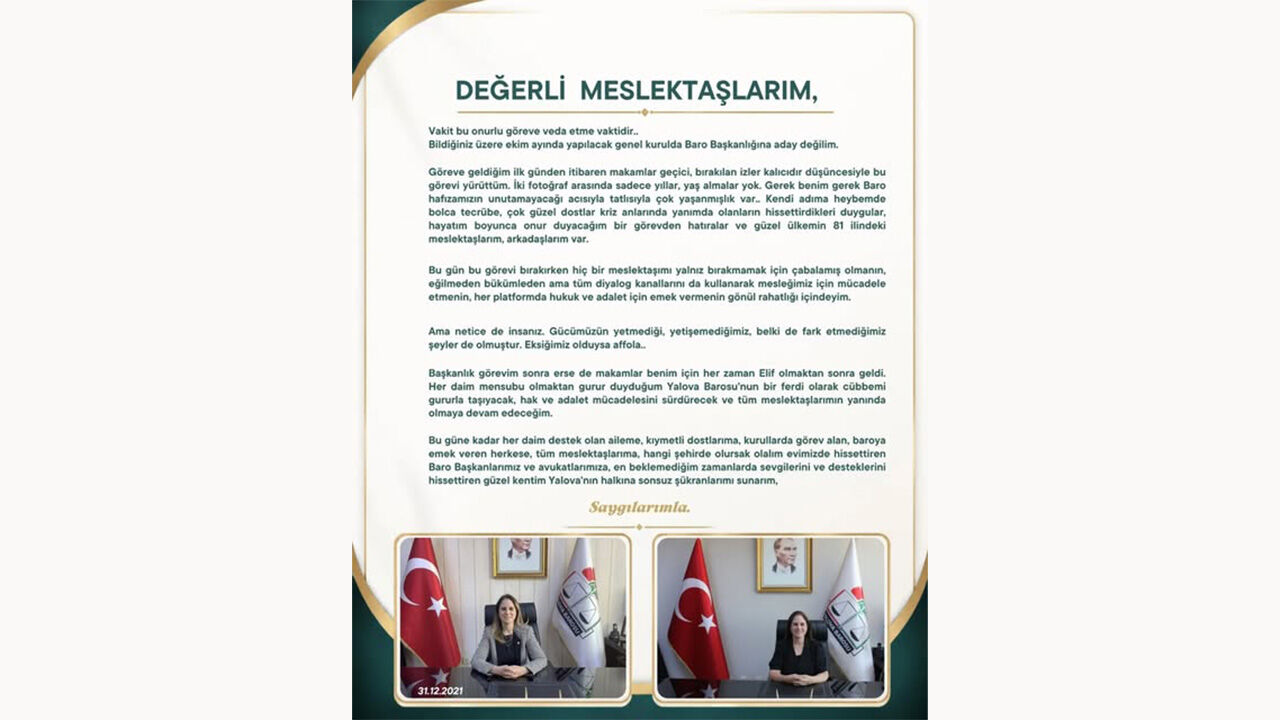 Elif Turnacı Çavuş Yeniden Aday Olmayacak