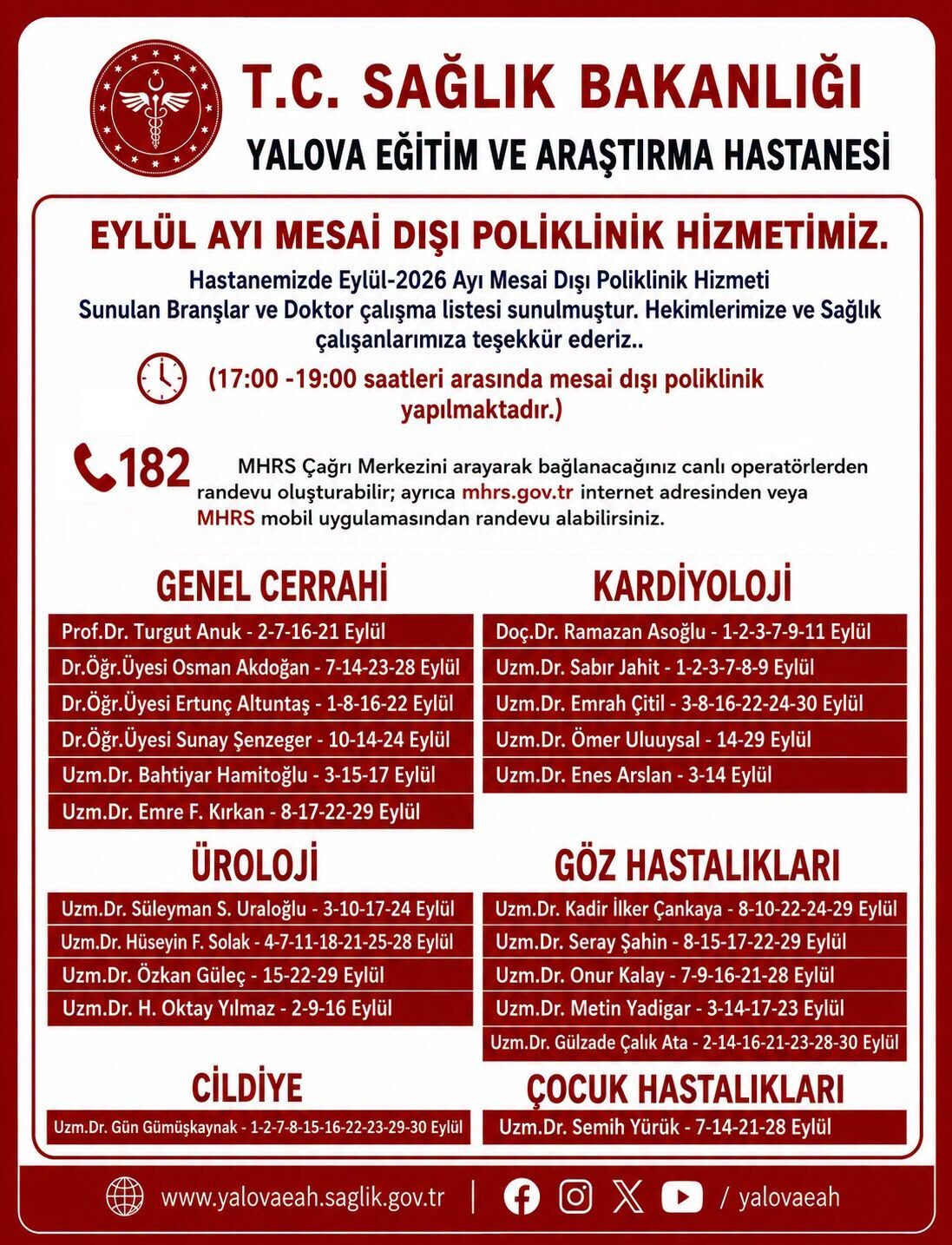 Yalova Egitim Arastirma Hastanesi Eylul Ayi Mesaidisi Hizmet (2)
