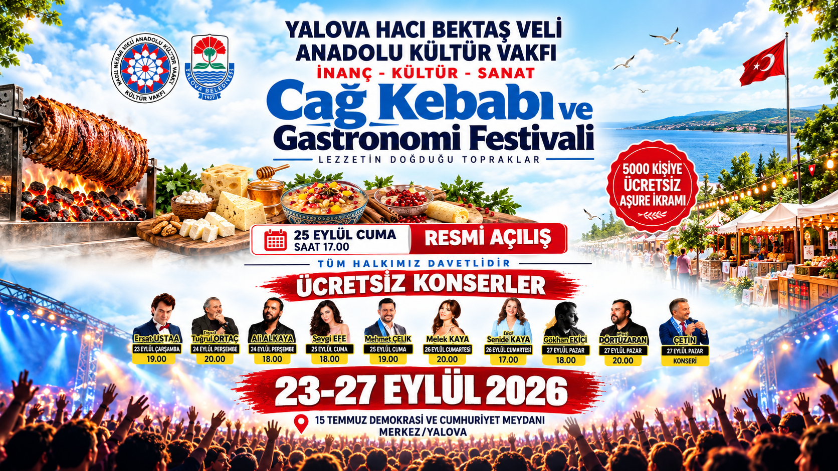 Yalova’da Cağ Kebabı ve Gastronomi Festivali Başlıyor