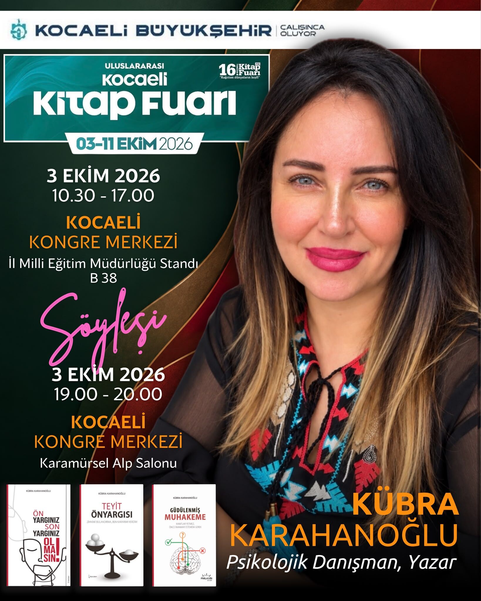 Karahanoğlu Kocaeli Kitap Fuarı’nda Okurlarıyla Buluşacak